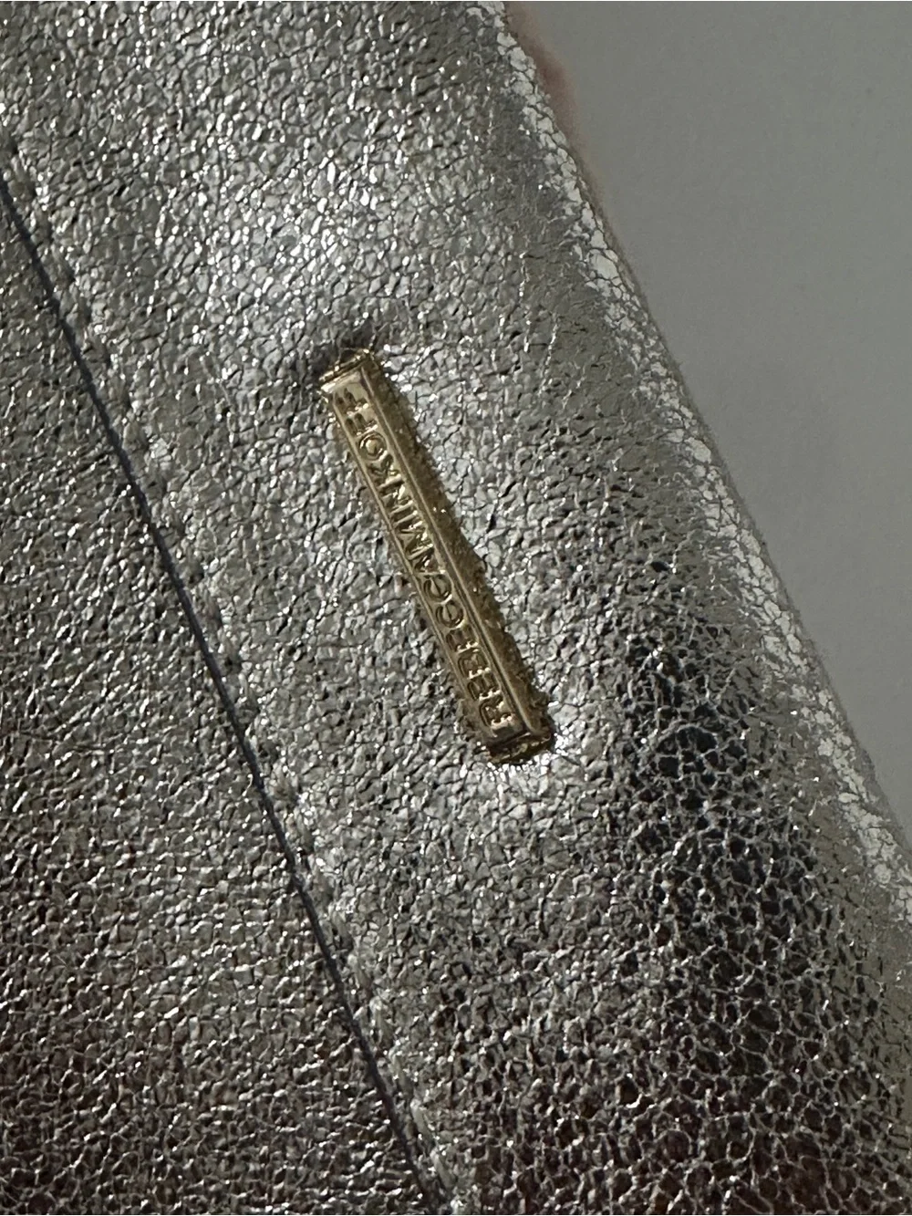 Rebecca Minkoff Crinkled Metallic Gold Envelope Clutch